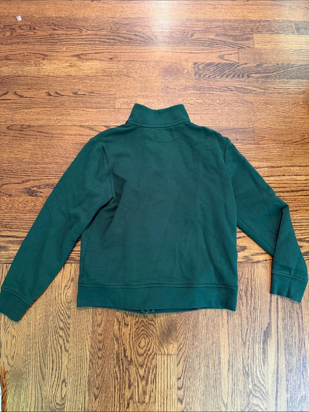Ralph Lauren Forest Green Full-Zip Sweatshirt with Yellow Pony